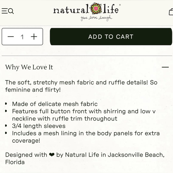 NATURAL LIFE Floral Ruched Blouse - Brown, Pink, Blue - Picture 7 of 8